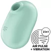 SATISFYER - PRO TO GO 2 DUPLA LÉGPULZUSSTIMULÁTOR ÉS VIBRÁTOR ZÖLD