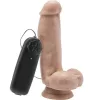 LÉGY KOMOLYA – DILDO 12 CM, GOLYÓK VIBRÁTOR BŐRÉVEL