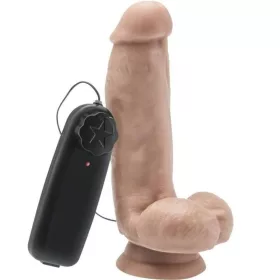 LÉGY KOMOLYA – DILDO 12 CM, GOLYÓK VIBRÁTOR BŐRÉVEL