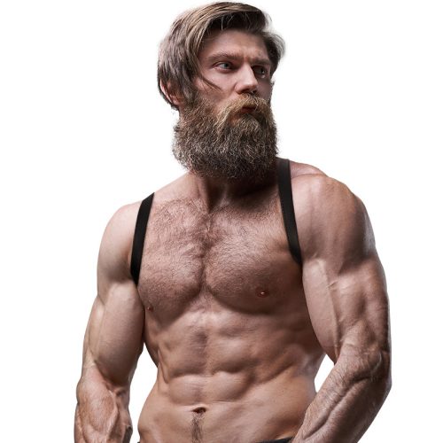 FETISS ALÁRENDELT HOZZÁÁLLÁS – FÉRFI ECO-LEATHER HÁTHÁM