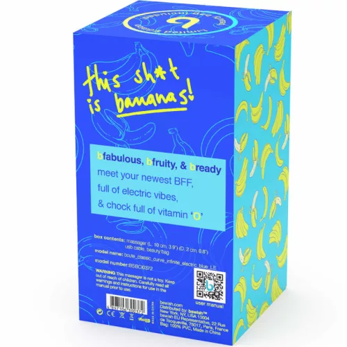 B SWISH - BCUTE CURVE INFINITE CLASSIC LIMITED EDITION KÉK SZILIKON ÚJRATÖLTHETŐ VIBRÁTOR