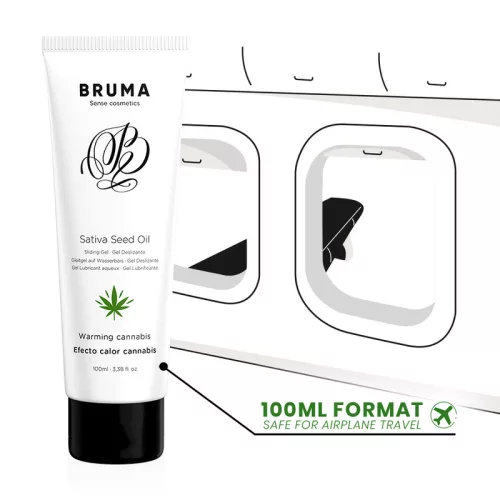 BRUMA - SATIVA MAGOLAJ CSÚSZÓ GÉL MELEGÍTŐ KANNABISZ ÍZ 100 ML