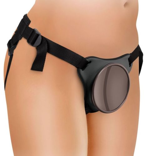 KING COCK - ELITE DELUXE ÁLLÍTHATÓ HEVER KÉSZLET GYŰRŰ HERÉKKEL ÉS DILDÓVAL 20,3 CM