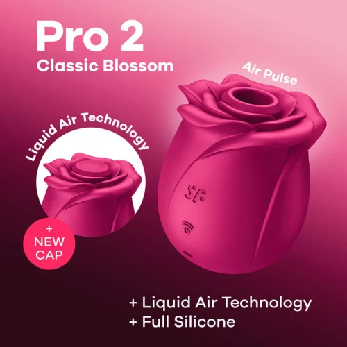 SATISFYER - AIR PULSE PRO 2 KLASSZIKUS BLOSSOM VIBRÁTOR