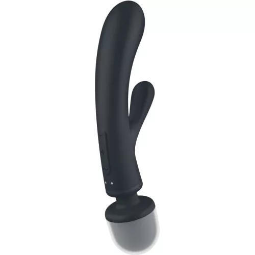 SATISFYER - TRIPLE LOVER NYÚL VIBRÁTOR MASSZÍROZÓ SZÜRKE