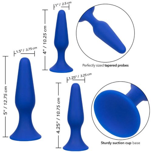 CALEXOTICS - ADMIRAL KIT 3 ANAL PLUG KÉK