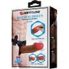 PRETTY LOVE - STARKS HARNESS BRIEFS MULTI-SPEED VIBRATION DILDO 17,5 CM VILÁGOSBARNA
