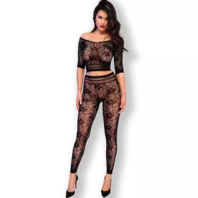 CHILIROSE - CR 4661 TOP & LEGGINS FEKETE S/M