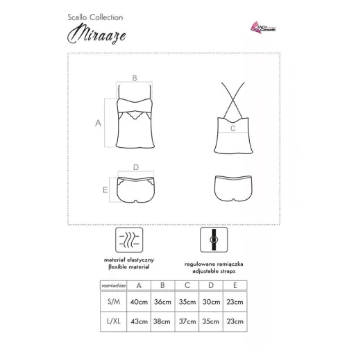 LIVCO CORSETTI DIVAT - MIRAAZE LC 90567 ING + FEKETE ALSÓNADRÁG