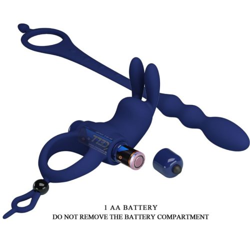 PRETTY LOVE - AYAD NYÚL VIBRÁTOR GYŰRŰ PLUG BLUE-VAL