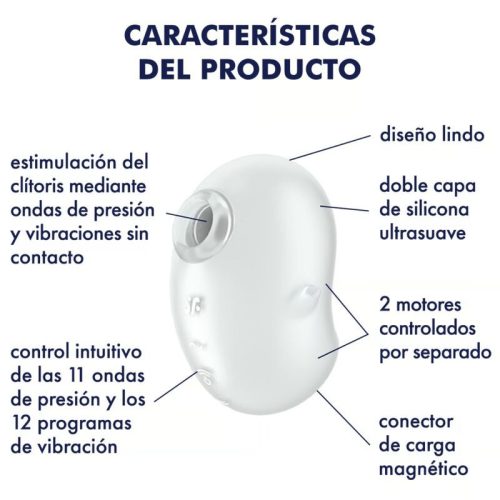 SATISFYER - CUKI SZELLEM LEFEKTETETT VIBRÁTOR FEHÉR