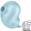 SATISFYER - SZESZES ZÁRÁS STIMULÁTOR ÉS VIBRÁTOR KÉK