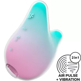   SATISFYER - SELLŐ VIBRÁTOR ÉS VIBRÁTOR MENTA ÉS RÓZSASZÍN