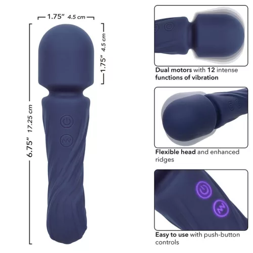 CALEXOTICS - CHARISMA ALLURE MASSAGER DUAL MOTORS 12 FUNKCIÓ 17,25 CM X 4,5 CM LILA