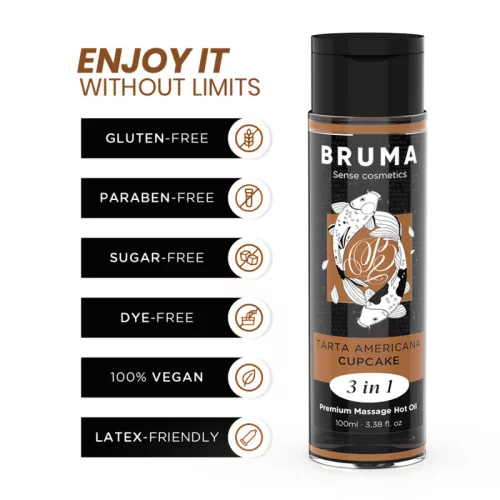 BRUMA - PRÉMIUM MASSZÁZS FORRÓ OLAJOS CUPCAKE 3 AZ 1-BEN - 100 ML
