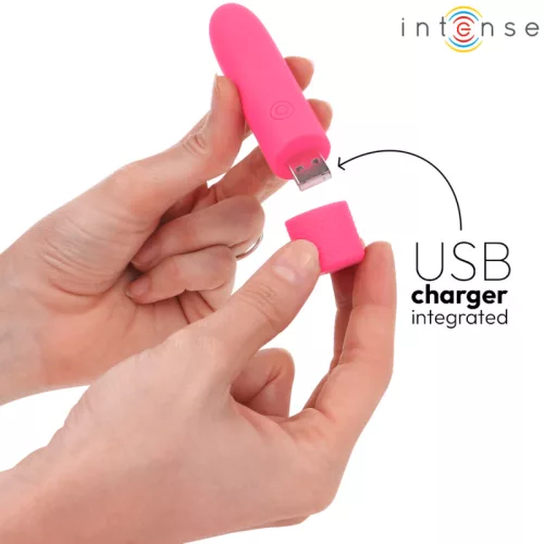 INTENSE - SYMONE USB TÖLTHETŐ REZGŐ GOLYÓ 8 REZGÉS RÓZSASZÍN 10 X 2,2 CM