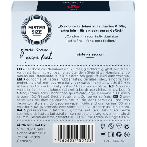 MISTER MÉRET - ÓVSZER MÉRET XL 60 MM (3 EGYSÉG)