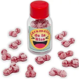   DIABLO PICANTE - 12 PÉNISZ ALAKÚ NEVETŐ CUKORKA EPER/CSERESZNYE