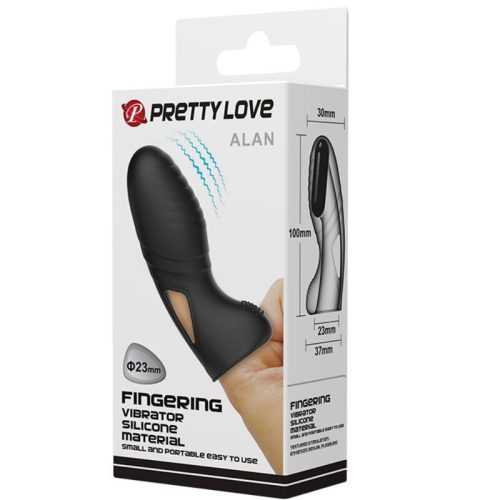 PRETTY LOVE - ALAN SZILIKON FINGER VIBRÁTOR FEKETE