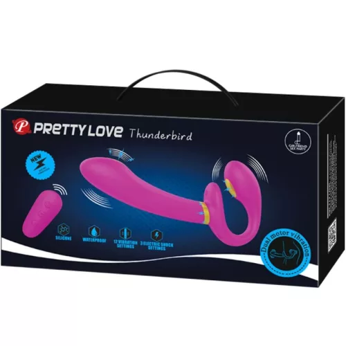 PRETTY LOVE - THUNDERBIRD DUPLA PÁNTTALIS VIBRÁTOR TÁVIRÁNYÍTÓ LILA