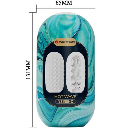 PRETTY LOVE - HOT WAVE SZILIKON FÉRFI MASZTURBÁTOR FEHÉR