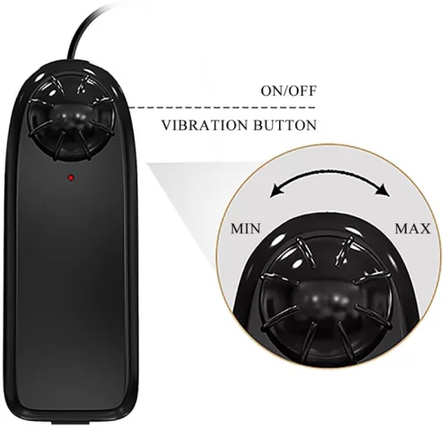 BAILE - CATOBLEPAS VALÓSÁGHŰ VIBRÁTOR 20,6 CM-ES BŐRŰ TÁVIRÁNYÍTÓ