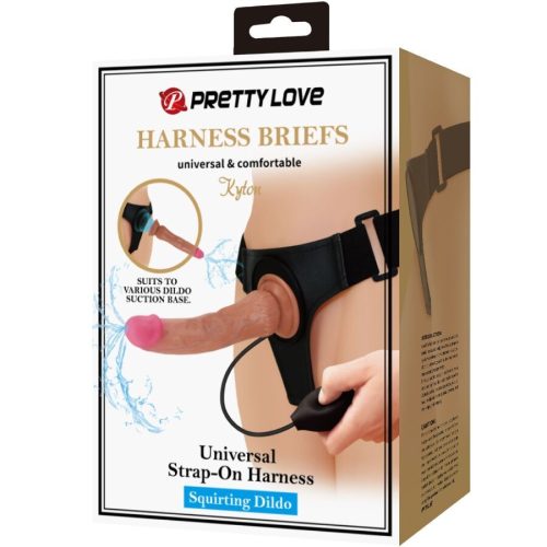 PRETTY LOVE - KYTON UNIVERSAL HARNESS ALSÓS ALSÓS 19 CM SQUIRTING DILDÓVAL