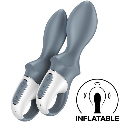SATISFYER - AIR PUMP BOOTY 1 ANÁLIS FELFÚJHATÓ VIBRÁTOR SZÜRKE