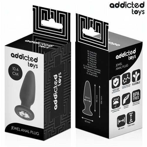 ADDICTED TOYS - ANÁLIS DUGÓ ÉKSZERSZILIKONNAL M MÉRET 10,4 CM