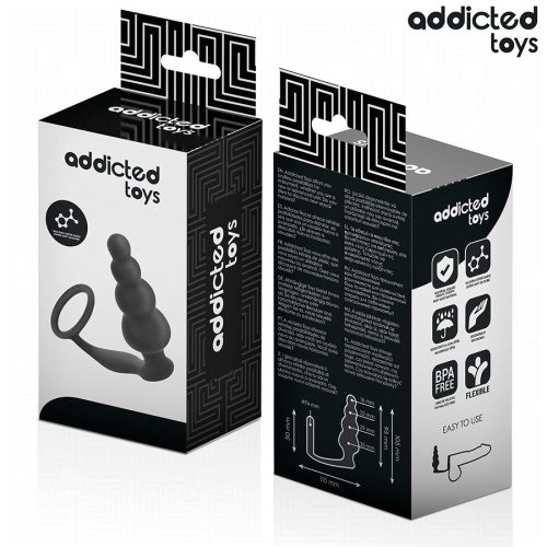 ADDICTED TOYS - ANÁLIS DUGÓ GYŰRŰSZILIKON MODEL 5-TEL