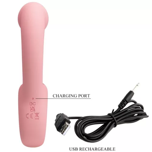 PRETTY LOVE - ERYNNYES G-SPOT VIBRÁTOR + CSLITORIS STIMULÁTOR 10 REZGÉS PINK