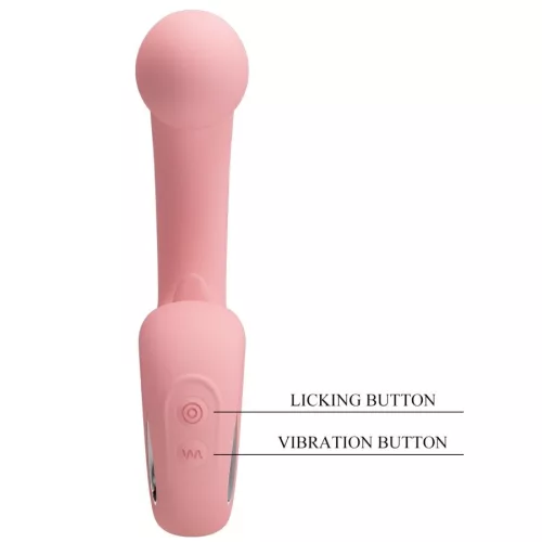PRETTY LOVE - ERYNNYES G-SPOT VIBRÁTOR + CSLITORIS STIMULÁTOR 10 REZGÉS PINK