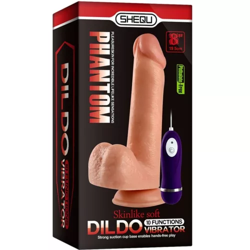 SHEQU - ADAM VIBRÁTOR DILDO TÁVIRÁNYÍTÓVAL 21 CM