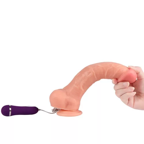 SHEQU - APOLO VIBRÁTOROS DILDO TÁVIRÁNYÍTÓVAL 24,5 CM
