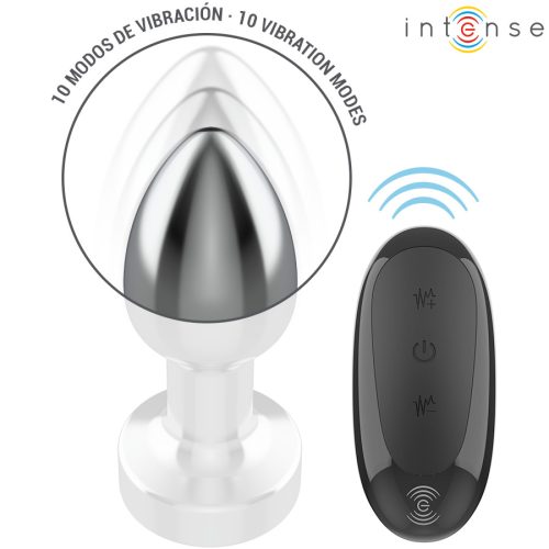 INTENSE - ANAL PLUG 10 VIBRÁCIÓS FÉM TÁVIRÁNYÍTÓVAL