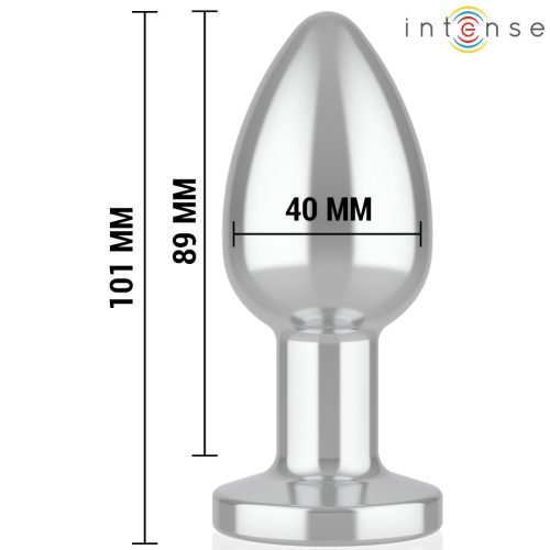 INTENSE - ANAL PLUG 10 VIBRÁCIÓS FÉM TÁVIRÁNYÍTÓVAL L