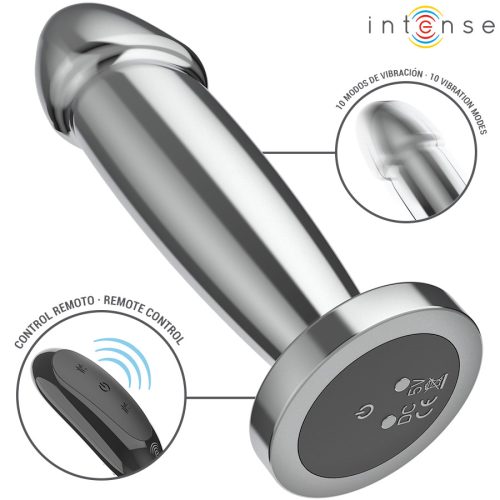 INTENSE - ANAL PLUG 10 VIBRÁCIÓS FÉM DILDO TÁVIRÁNYÍTÓVAL