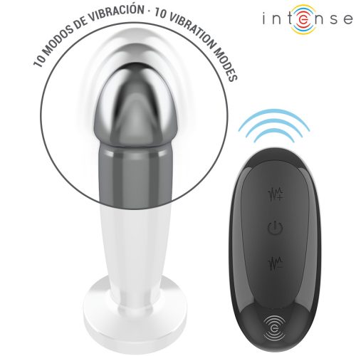 INTENSE - ANAL PLUG 10 VIBRÁCIÓS FÉM DILDO TÁVIRÁNYÍTÓVAL