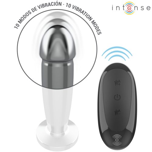 INTENSE - ANAL PLUG 10 VIBRÁCIÓS FÉM DILDO TÁVIRÁNYÍTÓVAL M