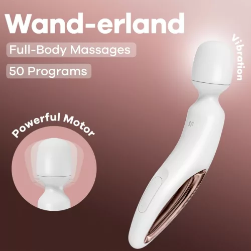 SATISFYER - ERLAND VIBRÁLÓ MASSZÍROZÓ FEHÉR PÁLCA