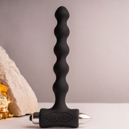 ROCKS- OFF - PETITE SENSATIONS PEARLS ANAL PLUG VIBRATOR BLACK