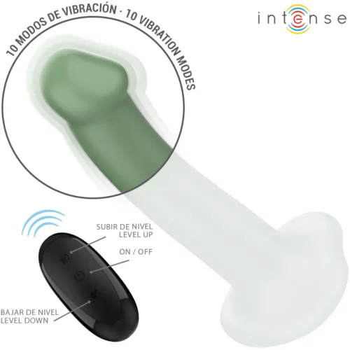 INTENSE – BECCA VIBRÁTOR TAPÓKORRÓVAL 10 REZGÉS ZÖLD TÁVIRÁNYÍTÓVAL