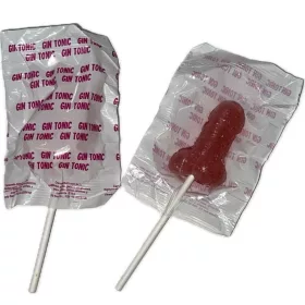   DIABLO GOLOSO - 1 PÉNISZNYALÓKA LOLLIPOP GIN TONIC EPER ÍZŰ 10% ALKOHOL