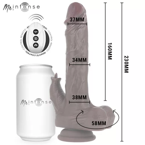 MR INTENSE – MORGAN-REALISZTIKUS MULTIFUNKCIÓS BABA REZGÉSSZEL ÉS FEL-LE TÁVIRÁNYÍTÓVAL 23 CM -O-3,5 CM