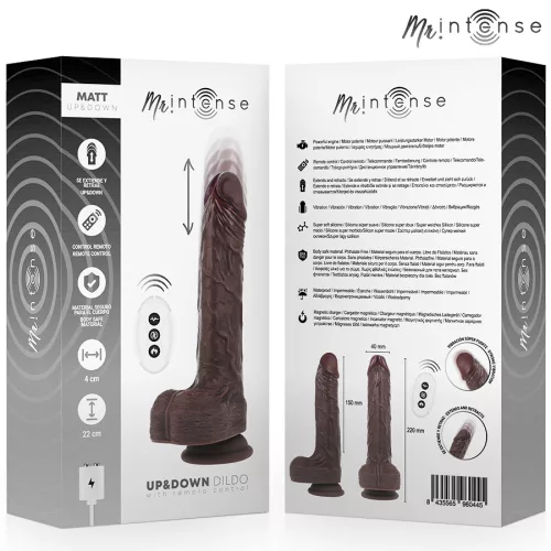 MR INTENSE - MATT REALISTA MULTIFUNKCIÓ REZGÉSSZERŰ TÁVIRÁNYÍTÓVAL FEL-LE 22 CM -O-4 CM