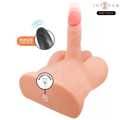 INTENZÍV MÉLY ÉRINTÉS – DAMIEN TÖRZS VALÓSÁGHŰ DILDÓVAL TOLÓDÓVAL ÉS REZGÉSSEL, TÁVIRÁNYÍTÓVAL 3,5 KG