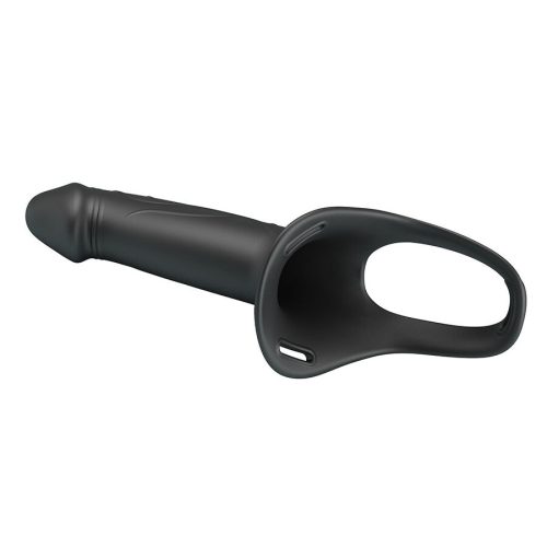 PRETTY LOVE - LANDON BLACK VIBRÁLÓ STRAP-ON