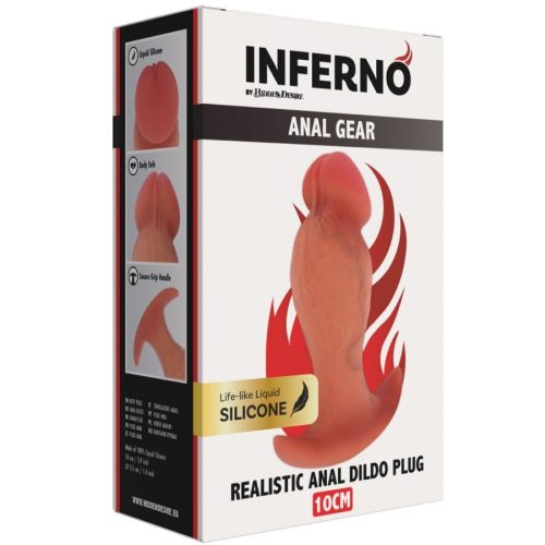 REJTETT VÁGY - INFERNO REALISTA BUTTPLUG 10 CM