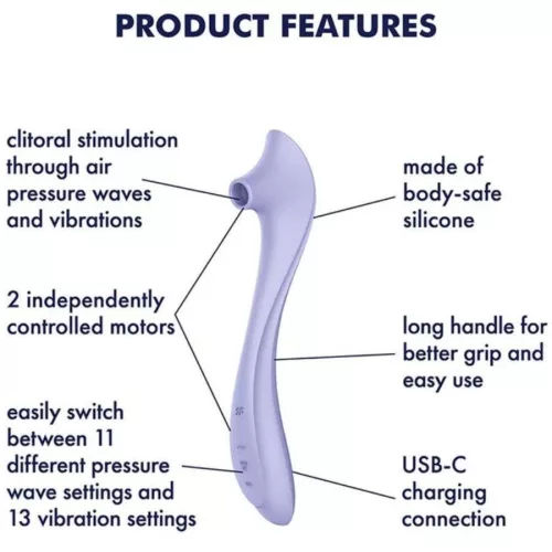 SATISFYER – EASY LOVER VIBRÁTOR ÉS LÉGPULZUSSTIMULÁTOR