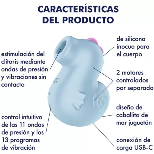 SATISFYER – SEA PONY VIBRÁTOR ÉS LÉGPULZUSSTIMULÁTOR
